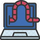 Laptop Malware  Symbol