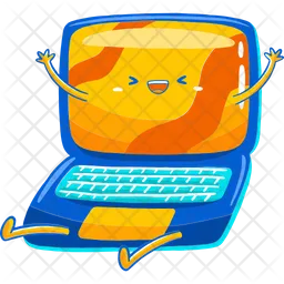 Laptop mascot  Icon