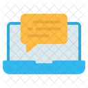 Laptop Computer Chat Icon