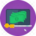 Laptop Money Computer Icon