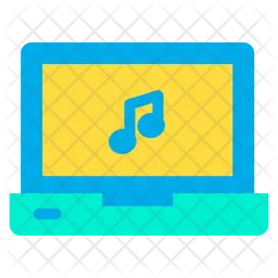 Laptop de música  Ícone