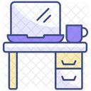 Laptop na mesa  Icon