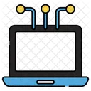Laptop Network  Symbol