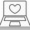 Laptop Notebook Coracao Amor Dia Dos Namorados Ícone