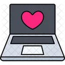 Laptop Notebook Heart  Icon
