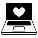 Laptop Notebook Heart Love Valentine Icon