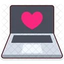 Laptop Notebook Heart  Icon