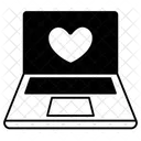 Laptop Notebook Heart Love Valentine Icon