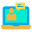 Laptop Online Chat Icon