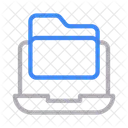 Ordner Dateien Laptop Symbol