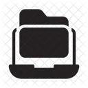 Ordner Dateien Laptop Symbol