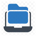 Ordner Dateien Laptop Symbol