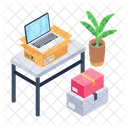 Electronics Box Laptop Packing Packing Up Icon