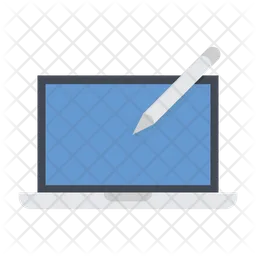 Laptop Pen  Icon