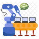 Laptop Production Line  Symbol