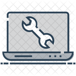 Laptop Repair Icon - Download in Colored Outline Style