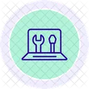 Laptop Repair Line Icon Icon