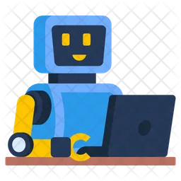 Laptop Robot  Icon