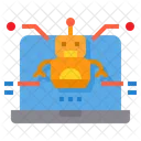 Laptop-Roboter  Symbol