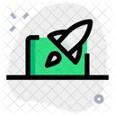Laptop Rocket Online Startup Web Startup Icon