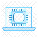 Laptop Chip Zentralprozessor Symbol