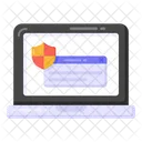 Systemschutz Laptopschutz Laptopsicherheit Symbol