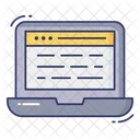 노트북 화면 온라인 코딩 온라인 프로그래밍 아이콘