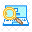 Laptop Search  Icon
