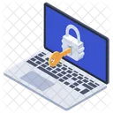 Laptop Secure Laptop Padlock Cyber Security Icon