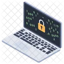 Laptop Security Laptop Padlock Cyber Security Icon