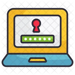 Laptop Security  Icon