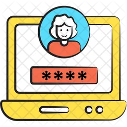 Laptop security  Icon