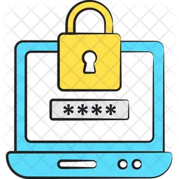 Laptop security  Icon