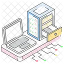 Laptop Server  Icon