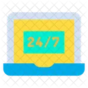 Laptop Service Hour Service Icon