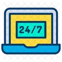 Laptop Service Hour Service Icon