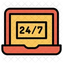 Laptop Service Hour Service Icon