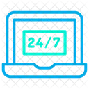 Laptop Service Hour Service Icon