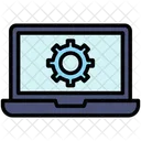 Laptop Settings Gear Icon