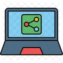 Laptop Sharing  Icon