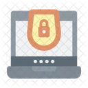 Laptop Sicherheit Antivirus Cyber Icon