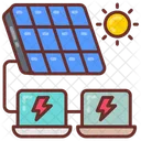 Laptop solar charging  Icon