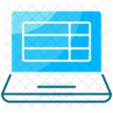 Laptop Spreadsheet Online Spreadsheet Spreadsheet Icon