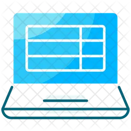 Laptop Spreadsheet  Icon