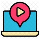 Laptop Streaming  Icon