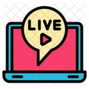 Laptop Streaming  Icon