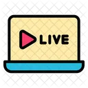 Laptop Streaming  Icon