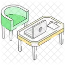 Laptop Table Desk Furniture Icon