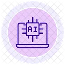 Laptop Technologie Farbkreis Symbol Icon