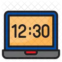 Laptop Time Time Watch Icon